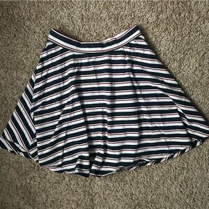 W Hollister Red White & Blue Striped Circle Skater Skirt Size XS |B28
